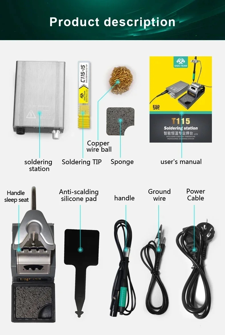 C115 Nano Soldering Iron Station - OSS T115 Mikro-Nano Elektrische Lötstation, C115