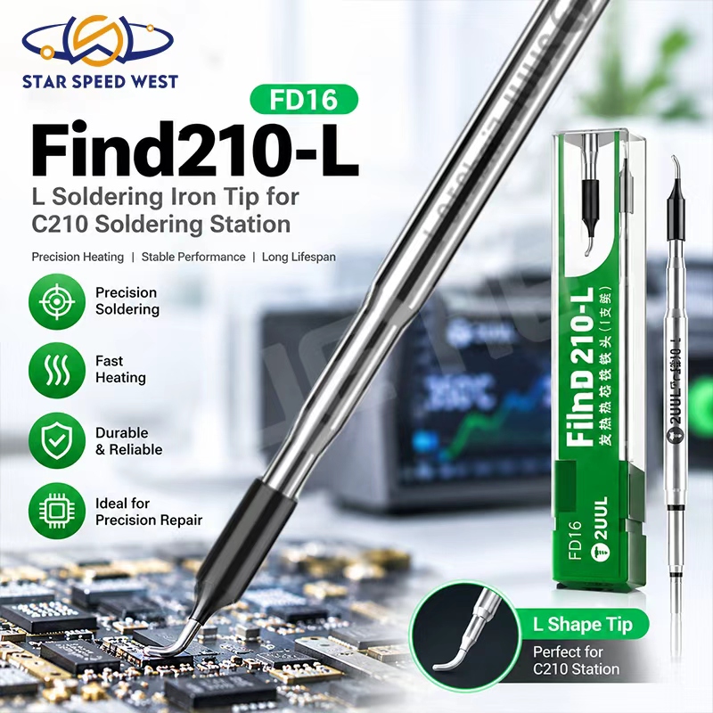 C210 Precision Soldering Station - 2UUL FD16 Find210-L Ersatz-Lötspitze für C210